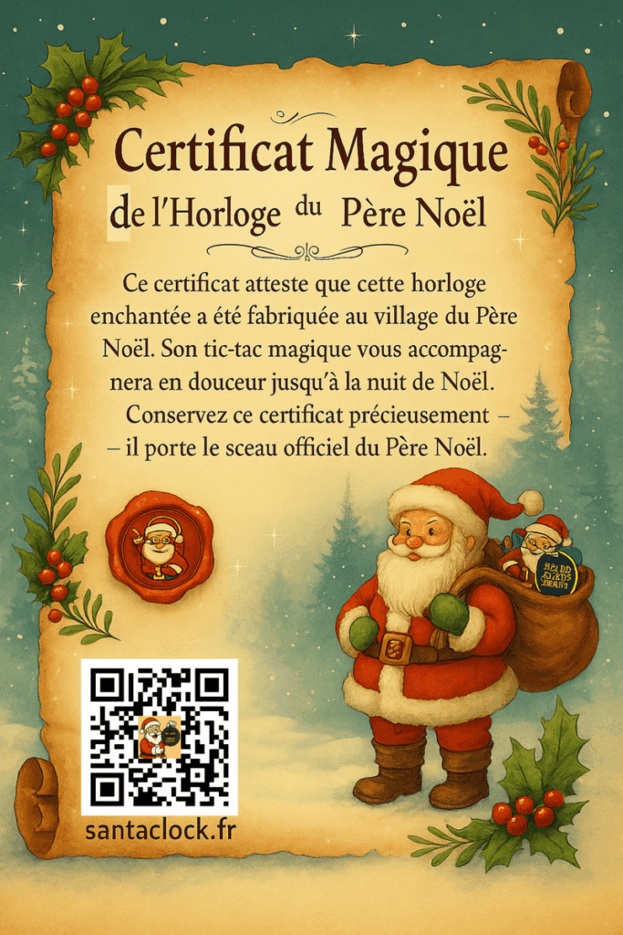 Certficat du père noel